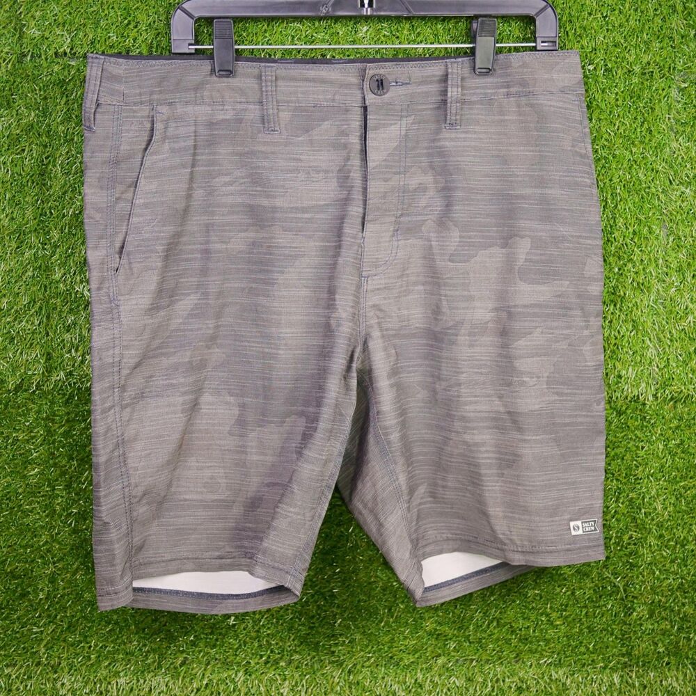 Salty Crew Hybrid Shorts – Gray Camouflage – Men's Size 34